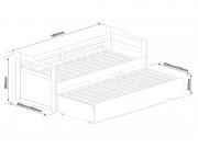 Cama Sofa Cama Bibox com Cama Auxiliar Mdecor Natalie 860